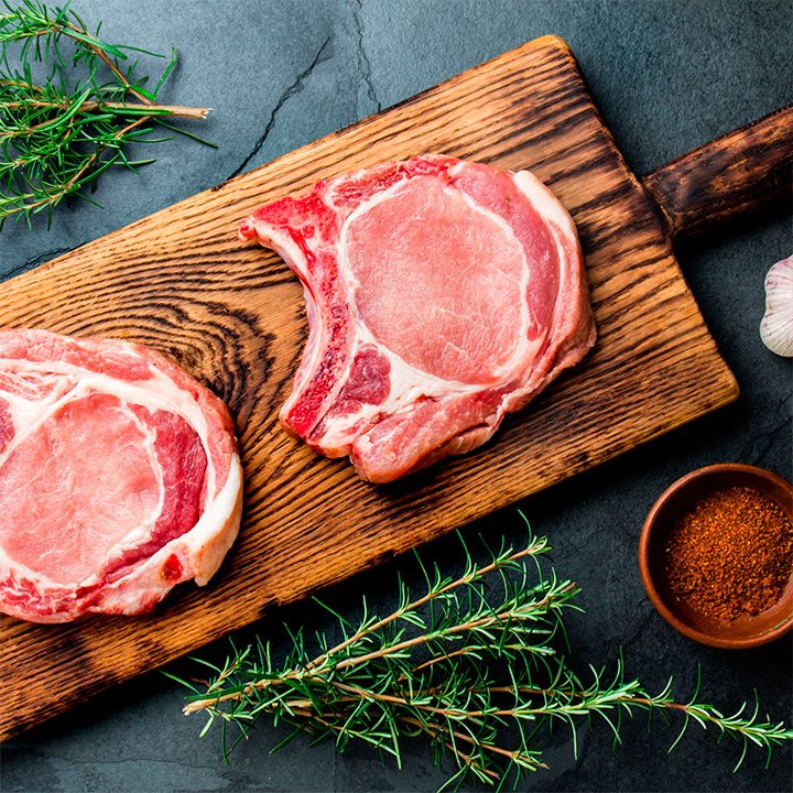 Chuletas de Lomo de Cerdo Blanco – Sabor Suave y Textura Jugosa - Vaca Negra