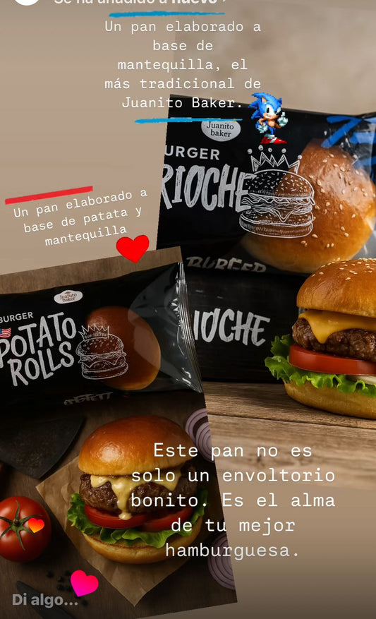Pan hamburguesas toque dulzon de Juanito Baker /precio paq. 2 ud - Vaca Negra