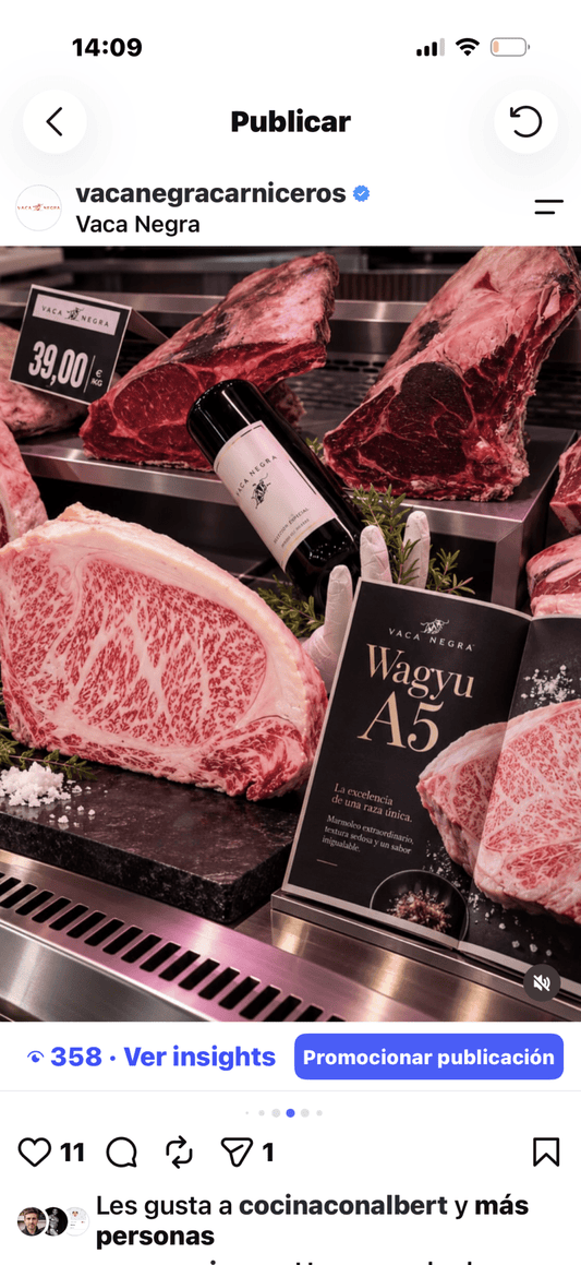 Wagyu Japonés A5 - Vaca Negra